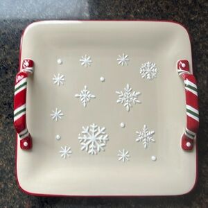 Longaberger Snowflake Cookie Platter
